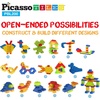 image:imagePicassoTiles 1750 PCS Building Block Tiles Creative Shapes to Enhance Imaginative Play Unique Set to Build Houses Numbers Animals and More Vibrant STEM Toys Washable for Learning Education Ages 3200pc