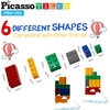 image:imagePicassoTiles 1750 PCS Building Block Tiles Creative Shapes to Enhance Imaginative Play Unique Set to Build Houses Numbers Animals and More Vibrant STEM Toys Washable for Learning Education Ages 3Red