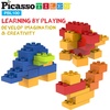 image:imagePicassoTiles 1750 PCS Building Block Tiles Creative Shapes to Enhance Imaginative Play Unique Set to Build Houses Numbers Animals and More Vibrant STEM Toys Washable for Learning Education Ages 3Orange  Green  Yellow  Red  Dark Blue