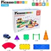 image:imagePicassoTiles 2pcs Magnetic Toy Car Set Highly Detailed Compatible with Magnet Race Track STEM Truck Replacement Accessories Educational Construction Building Kits for Toddlers Boys amp Girls Ages 3Multicolored
