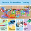 image:imagePicassoTiles 3 Pack LED Race Track Cars Magnetic Tile STEM Toy Set Ages 3  vibrant color designs motorized motion flashing headlights durable build fine motor development boys and girls fun toysPTE06