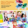 image:imagePicassoTiles 3 Pack LED Race Track Cars Magnetic Tile STEM Toy Set Ages 3  vibrant color designs motorized motion flashing headlights durable build fine motor development boys and girls fun toysPTE06