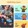 image:imagePicassoTiles 4pcs Magnetic Family Action Figures Toddler Magnet Toy Expansion Pack Educational Addon STEM Learning Kit Toys Pretend Playset for Construction Building Block Tile for Kids Age 3 PTA0116 Pcs Profession