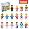 image:imagePicassoTiles 4pcs Magnetic Family Action Figures Toddler Magnet Toy Expansion Pack Educational Addon STEM Learning Kit Toys Pretend Playset for Construction Building Block Tile for Kids Age 3 PTA0116 Pcs Profession