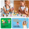 image:imagePicassoTiles 4pcs Magnetic Family Action Figures Toddler Magnet Toy Expansion Pack Educational Addon STEM Learning Kit Toys Pretend Playset for Construction Building Block Tile for Kids Age 3 PTA0115 Pcs Action Figures