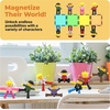 image:imagePicassoTiles 4pcs Magnetic Family Action Figures Toddler Magnet Toy Expansion Pack Educational Addon STEM Learning Kit Toys Pretend Playset for Construction Building Block Tile for Kids Age 3 PTA018 Pcs Profession