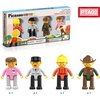 image:imagePicassoTiles 4pcs Magnetic Family Action Figures Toddler Magnet Toy Expansion Pack Educational Addon STEM Learning Kit Toys Pretend Playset for Construction Building Block Tile for Kids Age 3 PTA014 Pcs Profession