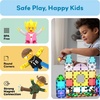 image:imagePicassoTiles 4pcs Magnetic Family Action Figures Toddler Magnet Toy Expansion Pack Educational Addon STEM Learning Kit Toys Pretend Playset for Construction Building Block Tile for Kids Age 3 PTA018 Pcs Profession
