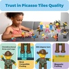 image:imagePicassoTiles 4pcs Magnetic Family Action Figures Toddler Magnet Toy Expansion Pack Educational Addon STEM Learning Kit Toys Pretend Playset for Construction Building Block Tile for Kids Age 3 PTA0115 Pcs Action Figures