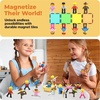 image:imagePicassoTiles 4pcs Magnetic Family Action Figures Toddler Magnet Toy Expansion Pack Educational Addon STEM Learning Kit Toys Pretend Playset for Construction Building Block Tile for Kids Age 3 PTA0116 Pcs Profession