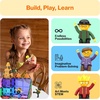 image:imagePicassoTiles 4pcs Magnetic Family Action Figures Toddler Magnet Toy Expansion Pack Educational Addon STEM Learning Kit Toys Pretend Playset for Construction Building Block Tile for Kids Age 3 PTA018 Pcs Profession