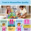 image:imagePicassoTiles 4pcs Magnetic Family Action Figures Toddler Magnet Toy Expansion Pack Educational Addon STEM Learning Kit Toys Pretend Playset for Construction Building Block Tile for Kids Age 3 PTA01Red
