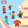 image:imagePicassoTiles 4pcs Magnetic Family Action Figures Toddler Magnet Toy Expansion Pack Educational Addon STEM Learning Kit Toys Pretend Playset for Construction Building Block Tile for Kids Age 3 PTA014 Pcs City Builder