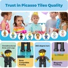 image:imagePicassoTiles 4pcs Magnetic Family Action Figures Toddler Magnet Toy Expansion Pack Educational Addon STEM Learning Kit Toys Pretend Playset for Construction Building Block Tile for Kids Age 3 PTA018 Pcs Family