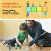 image:imagePicassoTiles 4pcs Magnetic Family Action Figures Toddler Magnet Toy Expansion Pack Educational Addon STEM Learning Kit Toys Pretend Playset for Construction Building Block Tile for Kids Age 3 PTA018 Pcs Family