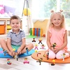 image:imagePicassoTiles 4pcs Magnetic Family Action Figures Toddler Magnet Toy Expansion Pack Educational Addon STEM Learning Kit Toys Pretend Playset for Construction Building Block Tile for Kids Age 3 PTA0116 Pcs Profession