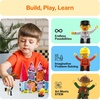 image:imagePicassoTiles 4pcs Magnetic Family Action Figures Toddler Magnet Toy Expansion Pack Educational Addon STEM Learning Kit Toys Pretend Playset for Construction Building Block Tile for Kids Age 3 PTA014 Pcs Profession