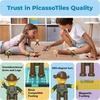 image:imagePicassoTiles 4pcs Magnetic Family Action Figures Toddler Magnet Toy Expansion Pack Educational Addon STEM Learning Kit Toys Pretend Playset for Construction Building Block Tile for Kids Age 3 PTA018 Pcs Profession