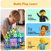 image:imagePicassoTiles 4pcs Magnetic Family Action Figures Toddler Magnet Toy Expansion Pack Educational Addon STEM Learning Kit Toys Pretend Playset for Construction Building Block Tile for Kids Age 3 PTA018 Pcs Family