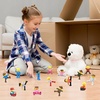 image:imagePicassoTiles 4pcs Magnetic Family Action Figures Toddler Magnet Toy Expansion Pack Educational Addon STEM Learning Kit Toys Pretend Playset for Construction Building Block Tile for Kids Age 3 PTA0115 Pcs Action Figures