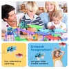 image:imagePicassoTiles 50 Piece Race Car Track Magnetic Tiles STEM Set with LED Cars  16 pillars 4 ramps build multilayer elevation BPAfree nontoxic materials sparks STEAM creativity expands collection150 Piece Race Car