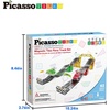 image:imagePicassoTiles 50 Piece Race Car Track Magnetic Tiles STEM Set with LED Cars  16 pillars 4 ramps build multilayer elevation BPAfree nontoxic materials sparks STEAM creativity expands collectionRace Car With Figures and Cars