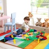 image:imagePicassoTiles 50 Piece Race Car Track Magnetic Tiles STEM Set with LED Cars  16 pillars 4 ramps build multilayer elevation BPAfree nontoxic materials sparks STEAM creativity expands collection50 Piece Race Car