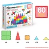 image:imagePicassoTiles 60 Piece Magnetic Tiles Clear 3D Building Blocks STEM Ages 3  Montessori sensory learning easy smallhand grip multiplayer group play fun preschool classroom gifting smooth safe edges60pc