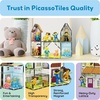 image:imagePicassoTiles 60pc Magnetic Building Block Magnet Tile Toy Shop Theme Pretend Play Construction Kit Reconfigurable Printed Structure DoubleSided Printing Education STEM Learning Playset Ages 3 PTQ50Family Homestead Doll House