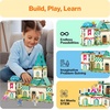 image:imagePicassoTiles 60pc Magnetic Building Block Magnet Tile Toy Shop Theme Pretend Play Construction Kit Reconfigurable Printed Structure DoubleSided Printing Education STEM Learning Playset Ages 3 PTQ50Medieval and Castle