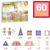 image:imagePicassoTiles 60pc Magnetic Building Block Magnet Tile Toy Shop Theme Pretend Play Construction Kit Reconfigurable Printed Structure DoubleSided Printing Education STEM Learning Playset Ages 3 PTQ50Princess Castle