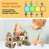 image:imagePicassoTiles 60pc Magnetic Building Block Magnet Tile Toy Shop Theme Pretend Play Construction Kit Reconfigurable Printed Structure DoubleSided Printing Education STEM Learning Playset Ages 3 PTQ50Medieval and Castle