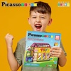 image:imagePicassoTiles 60pc Magnetic Building Block Magnet Tile Toy Shop Theme Pretend Play Construction Kit Reconfigurable Printed Structure DoubleSided Printing Education STEM Learning Playset Ages 3 PTQ50Toy Shop