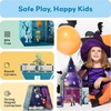 image:imagePicassoTiles 60pc Magnetic Building Block Magnet Tile Toy Shop Theme Pretend Play Construction Kit Reconfigurable Printed Structure DoubleSided Printing Education STEM Learning Playset Ages 3 PTQ50Haunted House