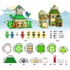 image:imagePicassoTiles 60pc Magnetic Building Block Magnet Tile Toy Shop Theme Pretend Play Construction Kit Reconfigurable Printed Structure DoubleSided Printing Education STEM Learning Playset Ages 3 PTQ50Ninja  Troop