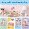 image:imagePicassoTiles 60pc Magnetic Building Block Magnet Tile Toy Shop Theme Pretend Play Construction Kit Reconfigurable Printed Structure DoubleSided Printing Education STEM Learning Playset Ages 3 PTQ50Princess Castle