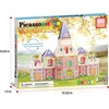 image:imagePicassoTiles 60pc Magnetic Building Block Magnet Tile Toy Shop Theme Pretend Play Construction Kit Reconfigurable Printed Structure DoubleSided Printing Education STEM Learning Playset Ages 3 PTQ50Princess Castle