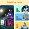 image:imagePicassoTiles 60pc Magnetic Building Block Magnet Tile Toy Shop Theme Pretend Play Construction Kit Reconfigurable Printed Structure DoubleSided Printing Education STEM Learning Playset Ages 3 PTQ50Haunted House