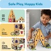 image:imagePicassoTiles 60pc Magnetic Building Block Magnet Tile Toy Shop Theme Pretend Play Construction Kit Reconfigurable Printed Structure DoubleSided Printing Education STEM Learning Playset Ages 3 PTQ50Medieval and Castle