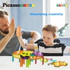 image:imagePicassoTiles 60pc Magnetic Tile Race Car Track Set STEM Construction Road Kit Building Blocks for Kids Toddlers Age 3 Plus Educational Travel Toy Sensory Preschool Learning for Boys and Girls PTMR6040pc Race Car Track Magnetic Tiles