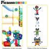 image:imagePicassoTiles 70 Piece Marble Run Magnetic Tiles Race Track STEM Ages 3  8 quarterround turns 10 long slides 4 Uturns 2 funnels amp 2 slopes 4 weighted balls BPAfree fine motor amp spatial playPTG02