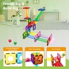 image:imagePicassoTiles 70 Piece Marble Run Magnetic Tiles Race Track STEM Ages 3  8 quarterround turns 10 long slides 4 Uturns 2 funnels amp 2 slopes 4 weighted balls BPAfree fine motor amp spatial playMarble Run 40pcs