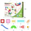 image:imagePicassoTiles 70 Piece Marble Run Magnetic Tiles Race Track STEM Ages 3  8 quarterround turns 10 long slides 4 Uturns 2 funnels amp 2 slopes 4 weighted balls BPAfree fine motor amp spatial playMarble Run 40pcs