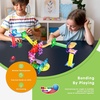 image:imagePicassoTiles 70 Piece Marble Run Magnetic Tiles Race Track STEM Ages 3  8 quarterround turns 10 long slides 4 Uturns 2 funnels amp 2 slopes 4 weighted balls BPAfree fine motor amp spatial playMarble Run 40pcs