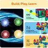 image:imagePicassoTiles 70 Piece Marble Run Magnetic Tiles Race Track STEM Ages 3  8 quarterround turns 10 long slides 4 Uturns 2 funnels amp 2 slopes 4 weighted balls BPAfree fine motor amp spatial playMarbles 4pc LED