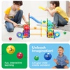 image:imagePicassoTiles 70 Piece Marble Run Magnetic Tiles Race Track STEM Ages 3  8 quarterround turns 10 long slides 4 Uturns 2 funnels amp 2 slopes 4 weighted balls BPAfree fine motor amp spatial playMarble Run AddOn Expansion Pack