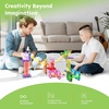 image:imagePicassoTiles 70 Piece Marble Run Magnetic Tiles Race Track STEM Ages 3  8 quarterround turns 10 long slides 4 Uturns 2 funnels amp 2 slopes 4 weighted balls BPAfree fine motor amp spatial playMarble Run 40pcs