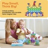 image:imagePicassoTiles 71pc Mini Diamond Series Winter Ice Theme Magnetic Tile Building Blocks 2 Character Action Figures Travel Size OntheGo Magnet Construction Toy Set STEM Development Kit Ages 3 PTM7150pcs Mini With Case
