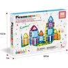 image:imagePicassoTiles 71pc Mini Diamond Series Winter Ice Theme Magnetic Tile Building Blocks 2 Character Action Figures Travel Size OntheGo Magnet Construction Toy Set STEM Development Kit Ages 3 PTM7148pcs Mini With Windows and Doors