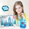 image:imagePicassoTiles 71pc Mini Diamond Series Winter Ice Theme Magnetic Tile Building Blocks 2 Character Action Figures Travel Size OntheGo Magnet Construction Toy Set STEM Development Kit Ages 3 PTM7171pcs Mini With 2 Action Figures
